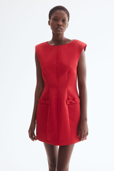Bow-detail jersey dress