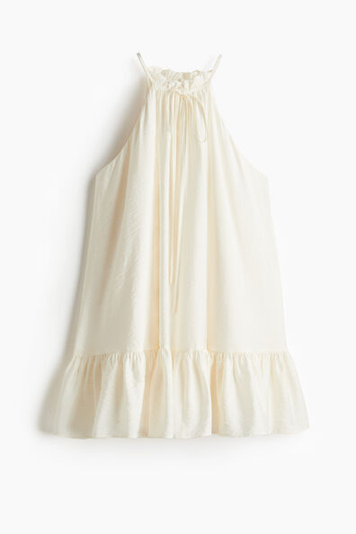 Frill-detail sleeveless dress