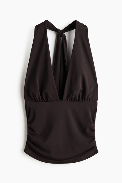 Draped halterneck top