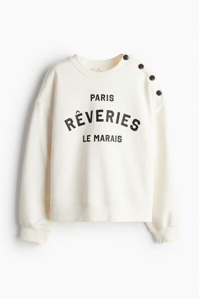 Button-detail sweatshirt