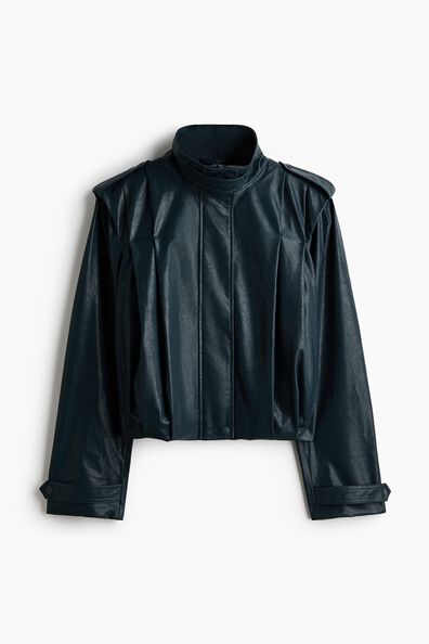 Oversized funnel-collar jacket