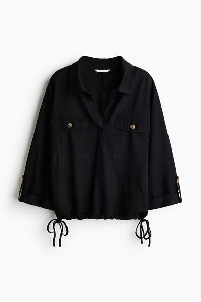 Piqué popover shirt