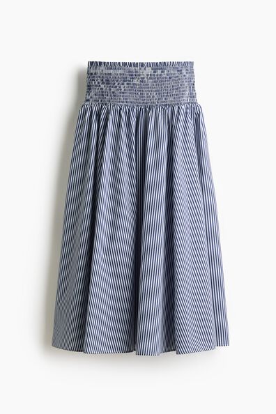 Smocked-waist skirt
