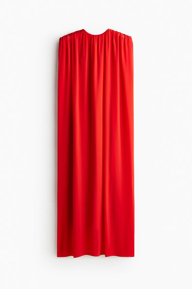 Draped chiffon dress