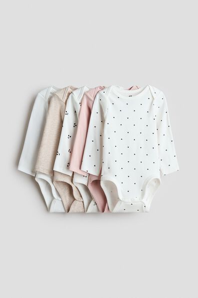 5-pack envelope-neck bodysuits