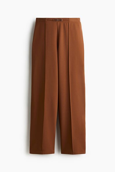 Belt-detail trousers