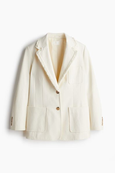 Frayed-edge blazer