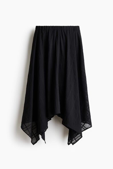 Asymmetric midi skirt