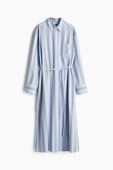 Tie-belt shirt dress