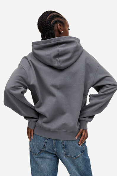 Oversized zip-through hoodie