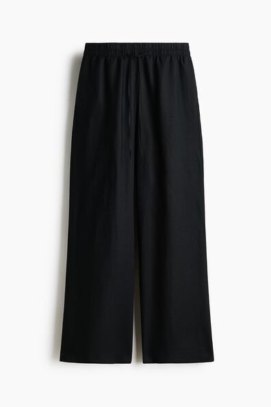 Linen-blend trousers