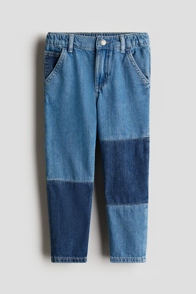 Block-coloured jeans