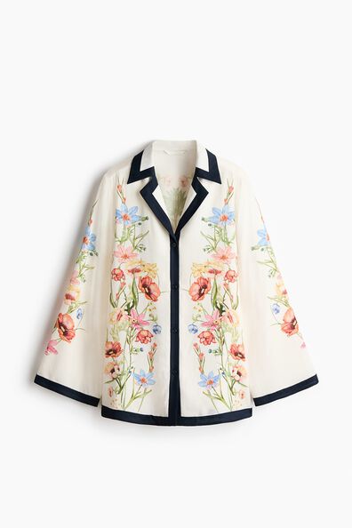 Printed lyocell resort shirt
