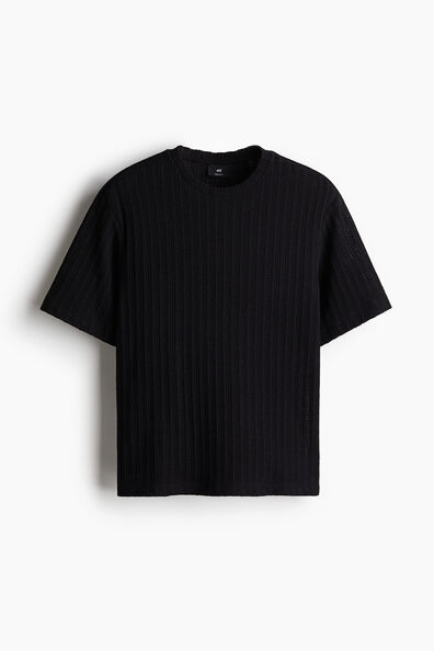 Regular Fit Crochet-look T-shirt