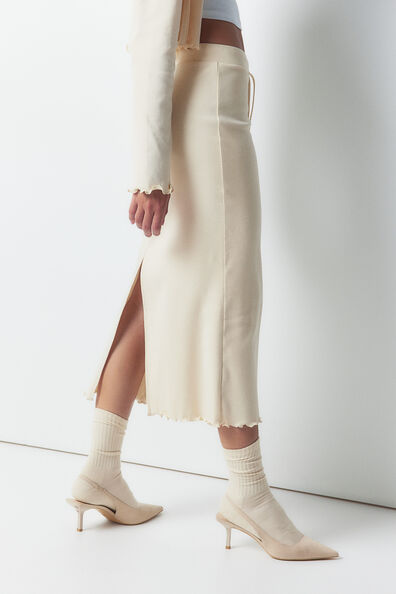Jersey pencil skirt