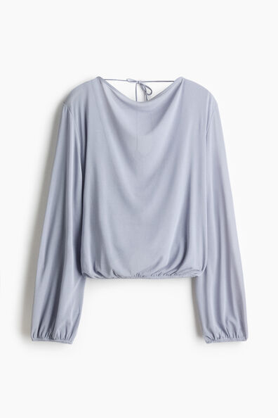 Cowl-back top