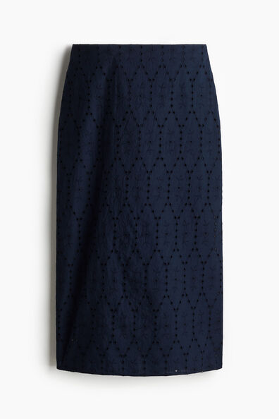 Broderie anglaise pencil skirt