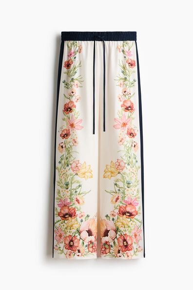 Printed lyocell trousers