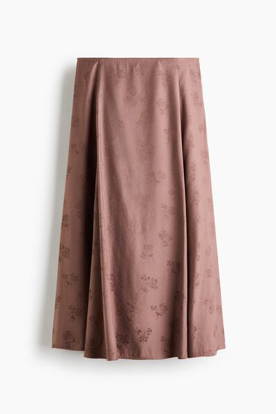 Jacquard-weave A-line skirt