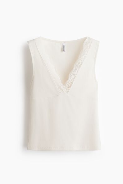 Lace-trimmed vest top
