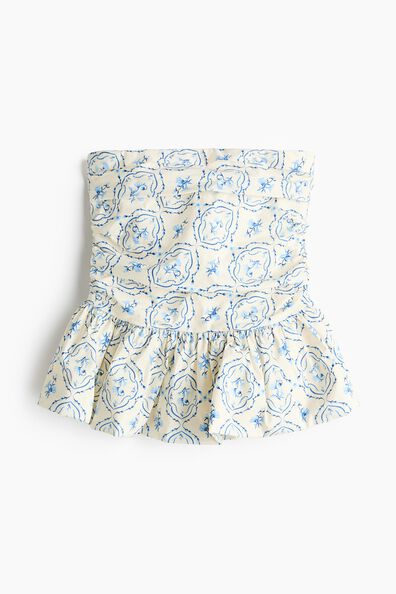 Bandeau peplum top