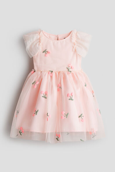 Printed tulle dress