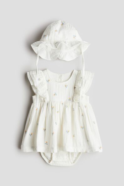 2-piece patterned muslin set