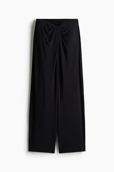 Twist-detail jersey trousers