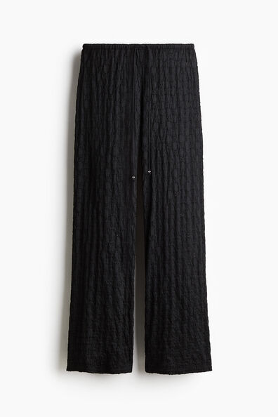 Lace-look drawstring trousers
