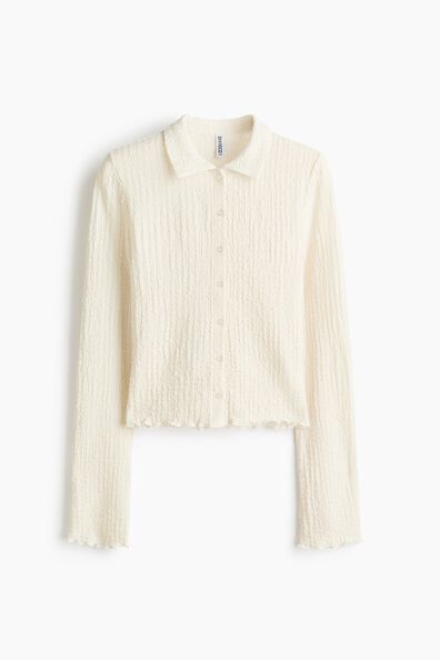 Textured jersey top