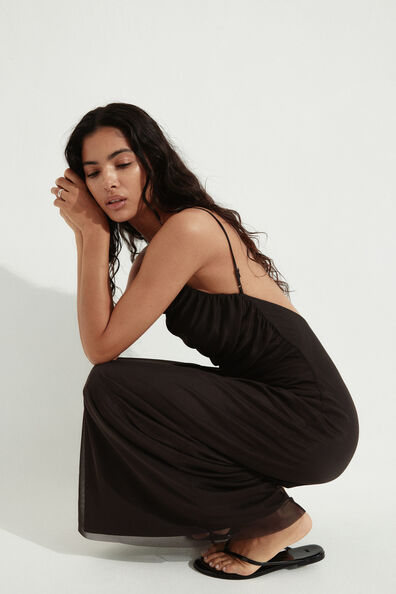 Ribbed jersey midi dress