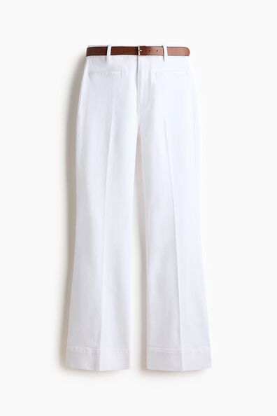 Flared twill trousers