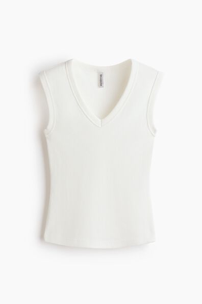 Ribbed V-neck vest top