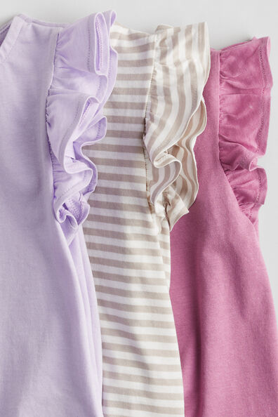 3-pack flutter-sleeved tops
