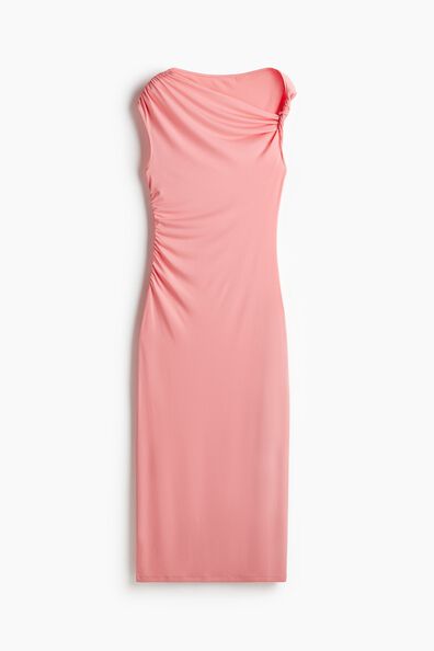 Twist-detail one-shoulder dress