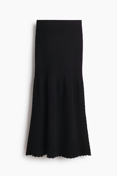 Textured-knit skirt