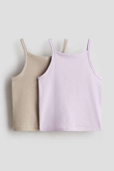 2-pack cotton strappy tops