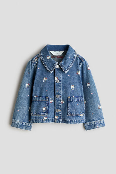 Printed denim jacket
