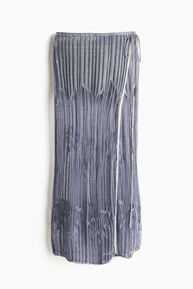 Knitted wrap skirt