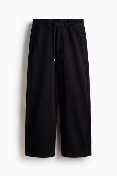 Wide-leg cotton joggers