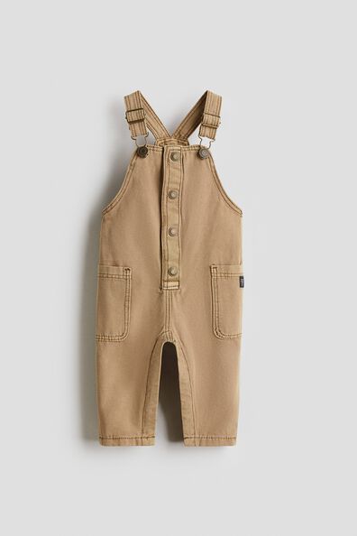 Cotton canvas dungarees