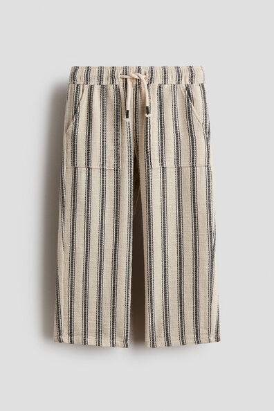 Textured pull-on trousers