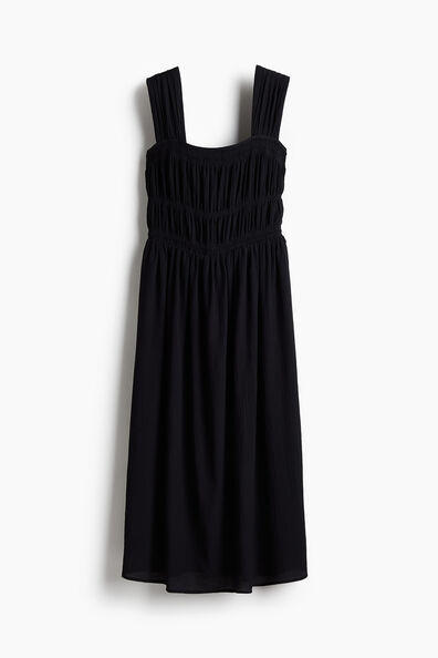 Smocked-bodice dress