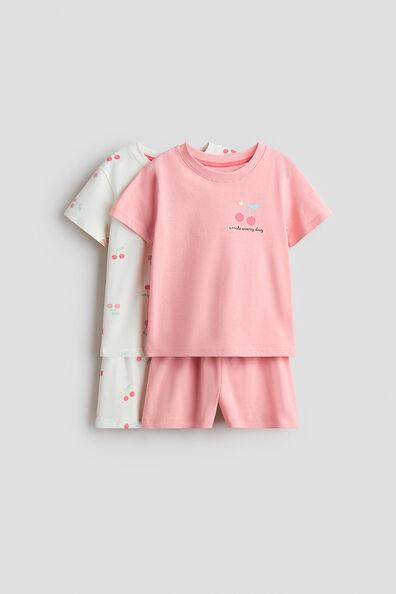 2-pack printed cotton pyjamas