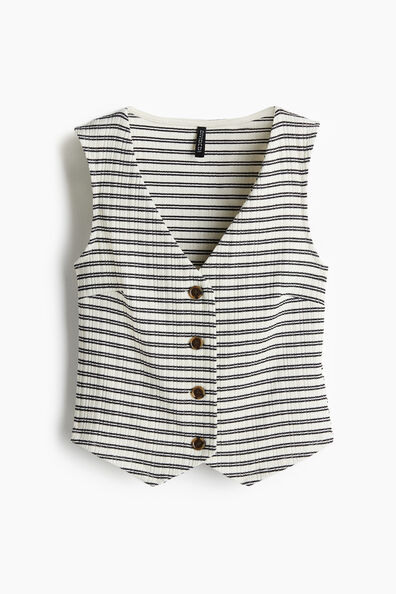 Rib-knit waistcoat