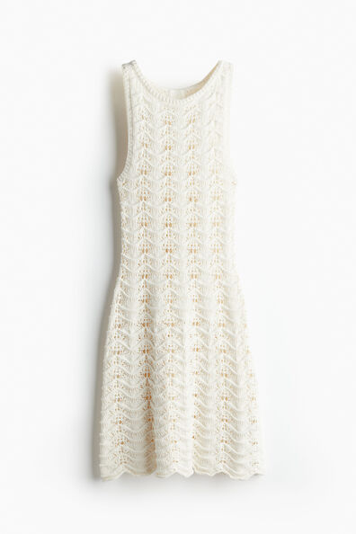 Pointelle-knit dress