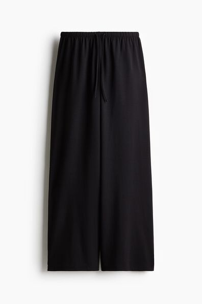 Straight drawstring trousers