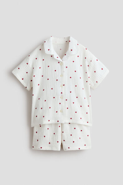 Patterned muslin pyjamas