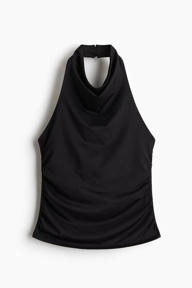 Gathered halterneck top