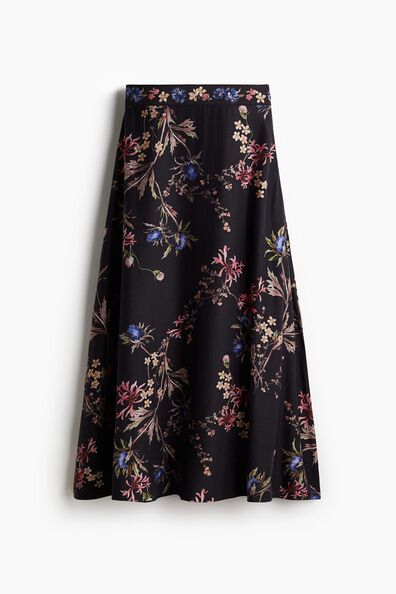 Long flared skirt